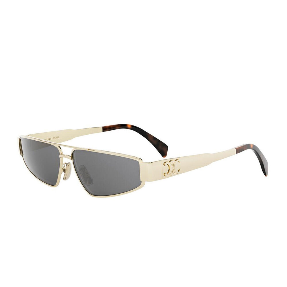 NWT Celine CL40318U-30A 59 Gold Cat-Eye 59mm Sunglasses - Picture 1 of 4